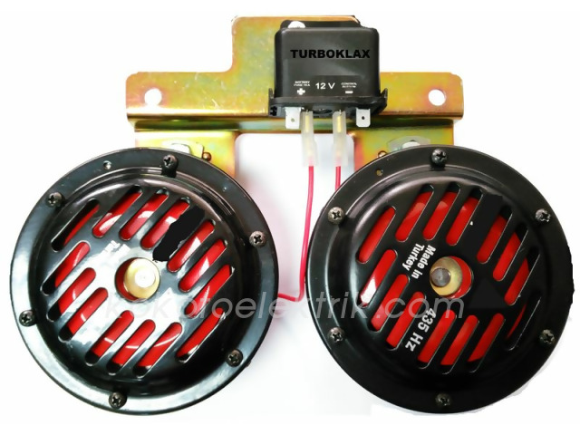 TKX-377951238 DİDİT KORNA 12V KALIN İNCE SÜPERTON TAKIM  