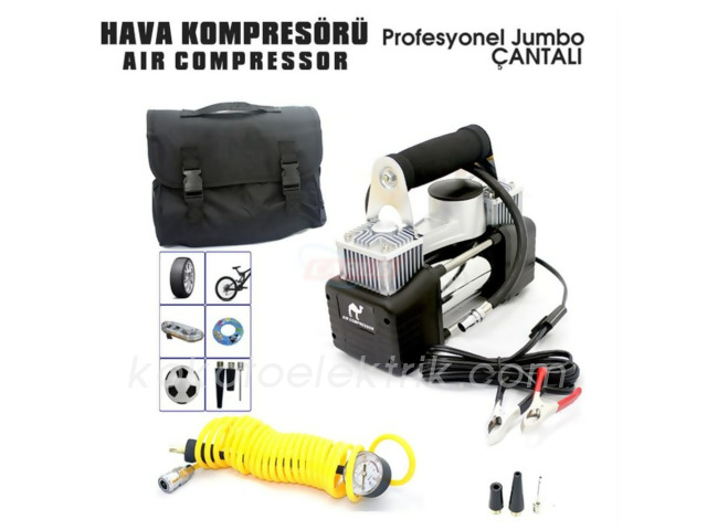 CARUB-BR2491307 HAVA KOMPRESÖRÜ 12V JUMBO ÇİFT PİSTON PROFESYONEL   