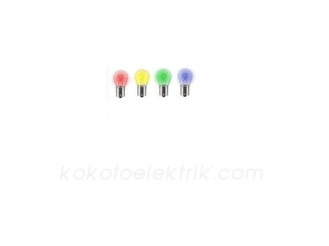 KOK-24V93R 24V 93 AMPUL 21W RENKLİ BOYALI 