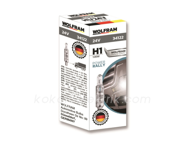 WLF-34122 24V H1 AMPUL 100W                          WOLFRAM 