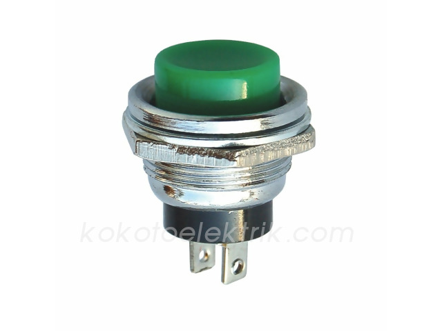 KOK-IC180Y KORNA BUTONU BASMALI BUTON 16MM YEŞİL  IC180 TRK5729  