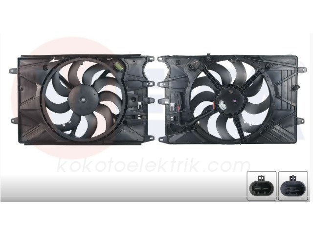 WINDFAN-FAN008 FAN MOTORU 12V DAVLUMBAZLI FİAT EGEA  