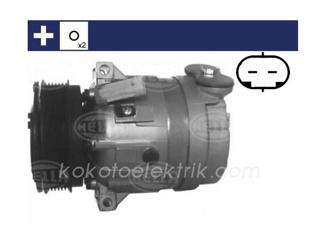 MAHLE-ACP320000S KLİMA KOMPRESÖRÜ 12V 6PK OPEL VECTRA  