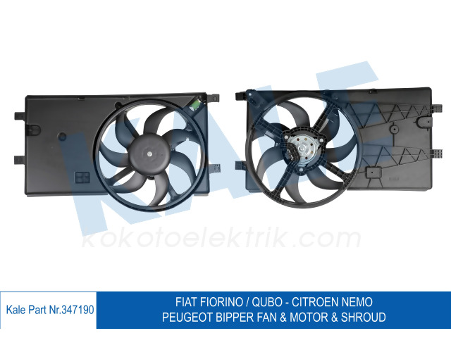 KALE-347190 FAN MOTORU 12V FİORİNO 1.3 FİAT 