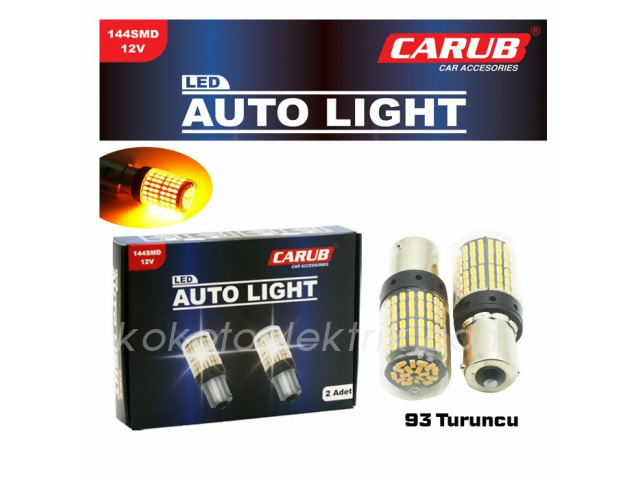 CARUB-BR0404022 LED 12V 93 AMPUL 21W TURUNCU     144 LEDLİ   AD     CARUB 