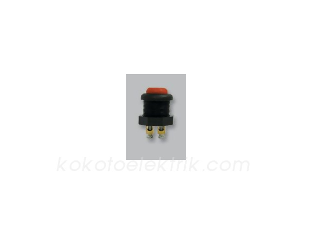 ELO-204154002 BUTON BASMALI YUVARLAK KIRMIZI VİDALI 