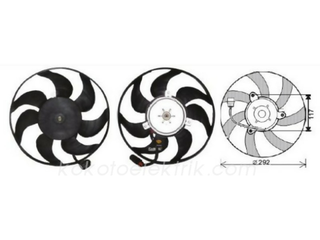 RMK-RFM2030 FAN MOTORU 12V VW CADDY 96  