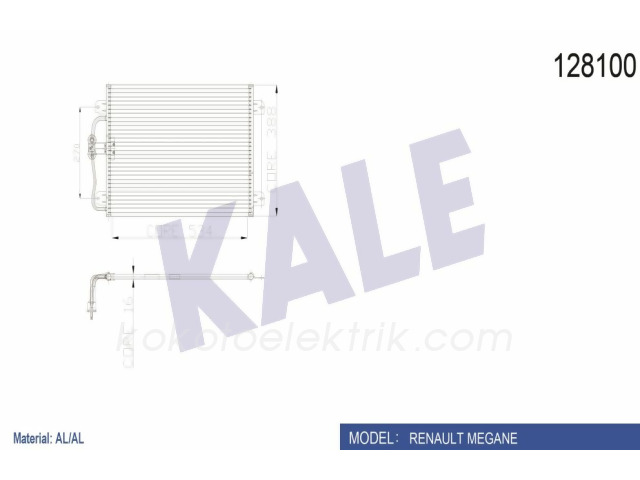 KALE-050ABC020 KLİMA RADYATÖRÜ MEGAN 1  