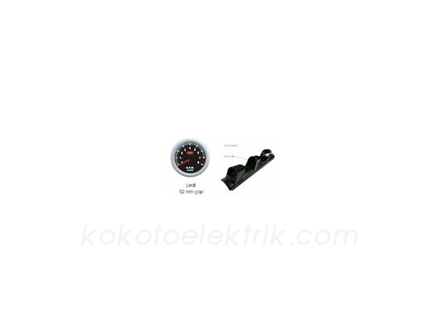 CARUB-BR4663050 TAKOMETRE AYNALI DEVİR GÖSTERGELİ 2 İNCH 