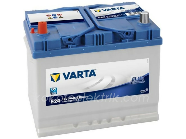VARTA-12V70ATERS AKÜ 12V 70A TERS    VARTA E024 