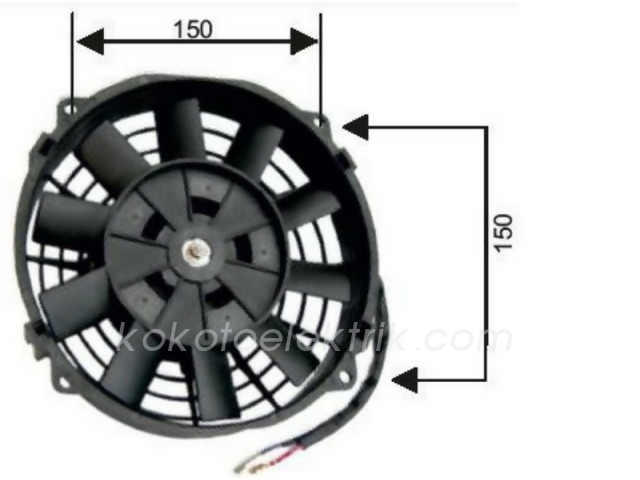 RMK-RFM1140 FAN MOTORU 12V 7 İNÇ PERVANELI     