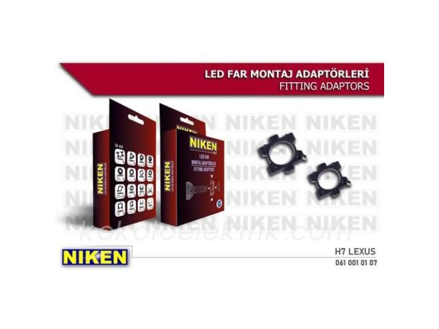 NIKEN-0610010107 LED 12V H7 AMPUL MONTAJ ADAPTÖRÜ LEXUS TAKIM VER  