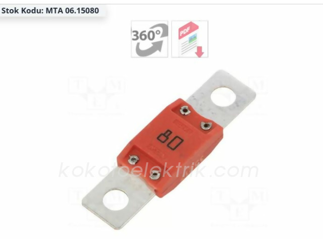 MTA-0615080 MEGACOMPACT MEGAVAL SİGORTA 80A   MTA---BEYAZ----WHITE----0615080 