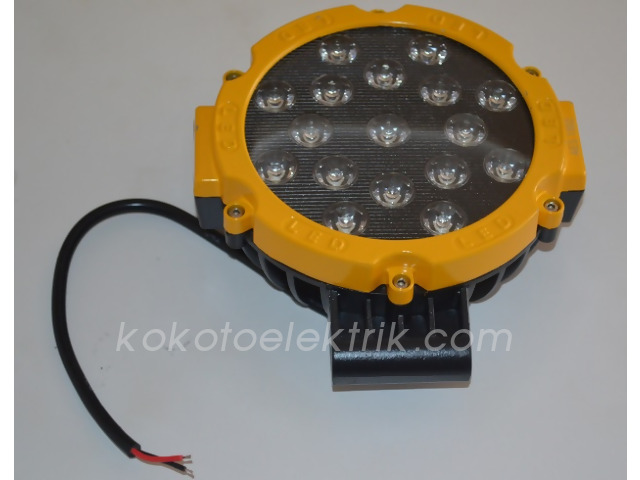 AES-FOL0051S SİS LAMBASI YUVARLAK ÇALIŞMA LAMBASI 17 LEDLİ 51W   SARI 