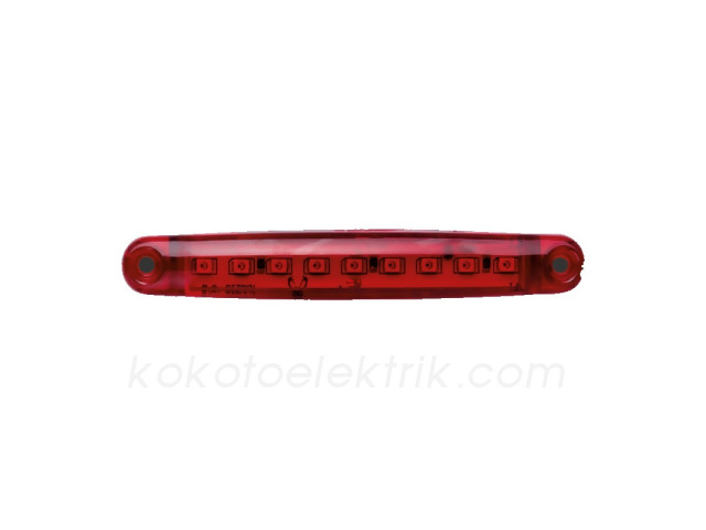 BAD-201K PARMAK LAMBA 9 LEDLİ İNCE KIRMIZI 