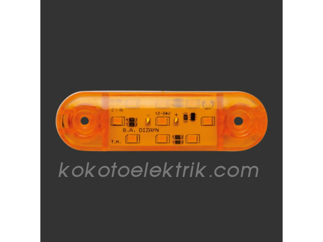 BAD-202S PARMAK LAMBA 9 LEDLİ OVAL  SARI 