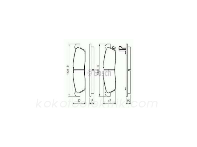 BOS-0986TB2893 FREN BALATASI TK.ARKA KİA PİCANTO 2004MOD. 