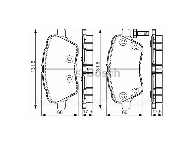 BOS-0986TB3199 FREN BALATASI TK.ÖN FORD FİESTA FORD TRANSİT 