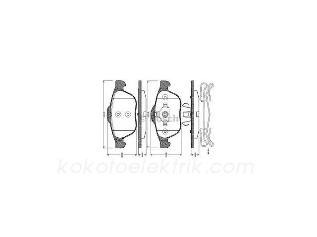 BOS-0986TB2831 FREN BALATASI TK.ÖN MEGANE II 1.5 DCİ  