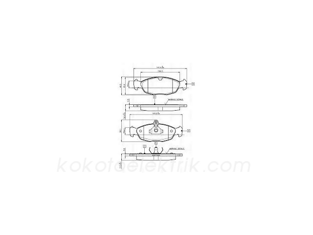 BOS-0986TB2021 FREN BALATASI TK.ÖN OPEL VECTRA ASTRA  BOSCH 
