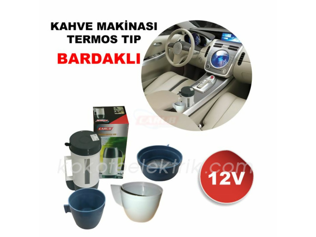 CARUB-BR2910103 KAHVE MAKİNESİ TERMOS TİP PLASTİK 12V 