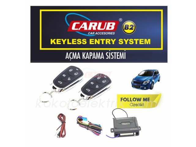 CARUB-BR4602457 AÇMA KAPAMA SİSTEMİ KUMANDALI 12V CARUB 4 TUŞLU  FOLLOWME ÇIKIŞLI 