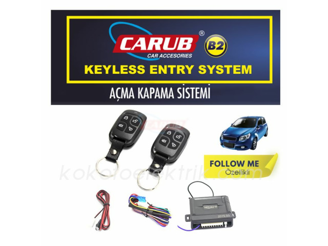 CARUB-BR4602432 AÇMA KAPAMA SİSTEMİ KUMANDALI 12V CARUB 4 TUŞLU  FOLLOWME ÇIKIŞLI 