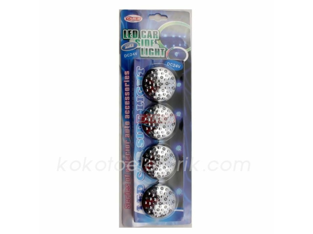 CARUB-BR4308010 KURABİYE LAMBA 12V LEDLİ 4LÜ MAVİ  