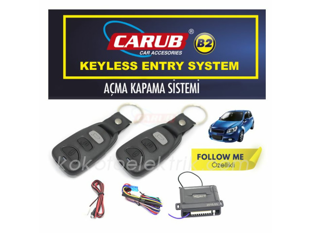 CARUB-BR4602404 AÇMA KAPAMA SİSTEMİ KUMANDALI 12V CARUB 3 TUŞLU  FOLLOWME ÇIKIŞLI 