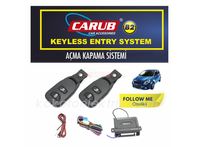 CARUB-BR4602403 AÇMA KAPAMA SİSTEMİ KUMANDALI 12V CARUB 2 TUŞLU  FOLLOWME ÇIKIŞLI 