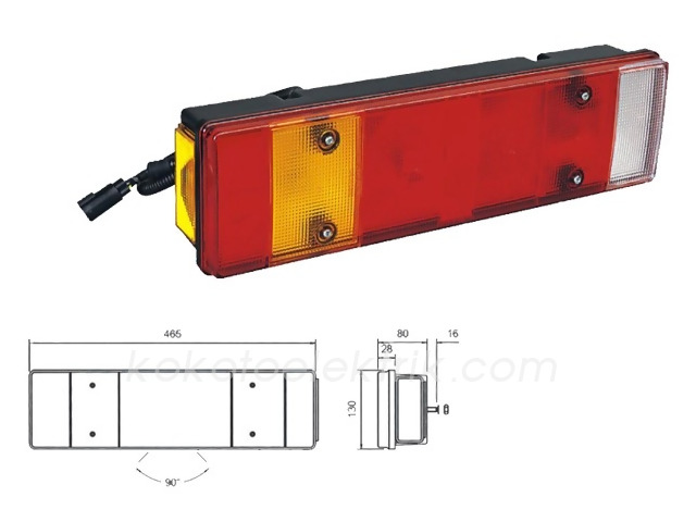 CER-PD80032K STOP LAMBA 7 FONKSİYONLU KABLOLU ÇERKEZ PD80030K 
