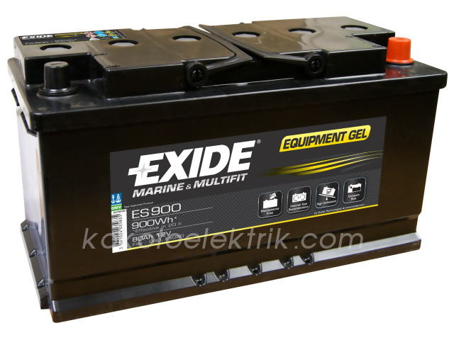 EXIDE-ES900 AKÜ 12V 80A GEL EXIDE EQUIPMNT MARİNE ES900 