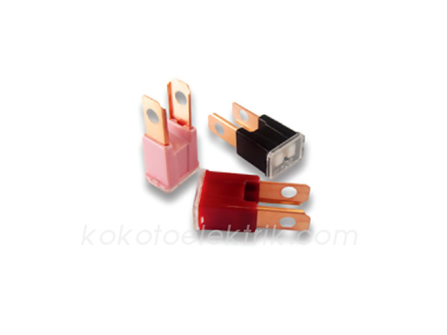 FUSE-3820 JAPON SİGORTA ERKEK DÜZ AYAKLI   20A  KAPALI  ---MAVİ------BLUE----- 