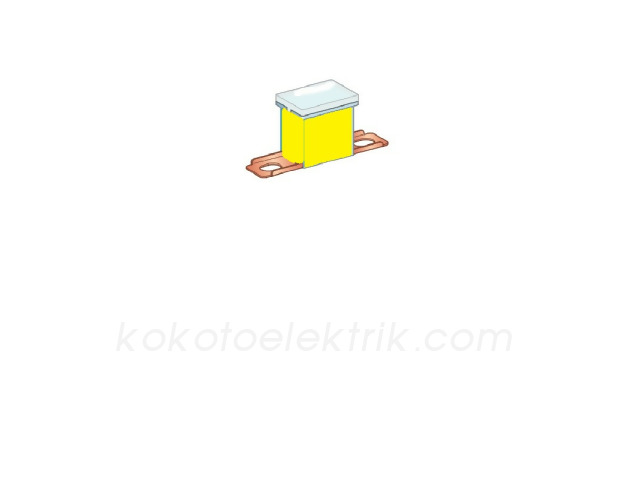 FUSE-3460 JAPON SİGORTA ERKEK KISA YAN AYAKLI 60A  ---SARI---YELLOW---- 
