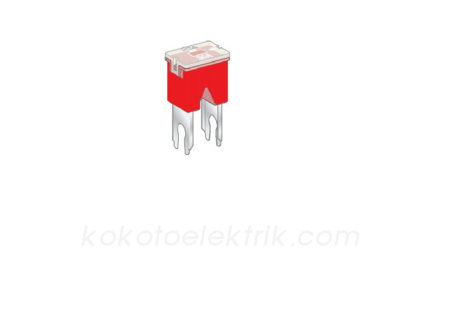 FUSE-4050 JAPON SİGORTA ERKEK DÜZ AYAKLI   50A  AÇIK  ---KIRMIZI----RED----- 