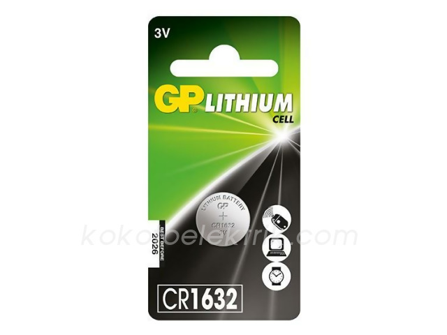 GP-CR1632 ALARM PİLİ YUVARLAK 3V 