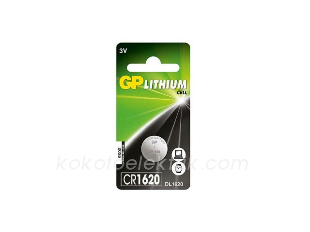 GP-CR1620 ALARM PİLİ YUVARLAK 3V 
