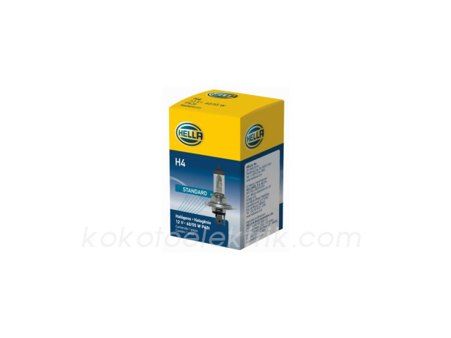 HEL-8GJ178555001 12V H4        AMPUL 55W-60W  43T   HELLA 