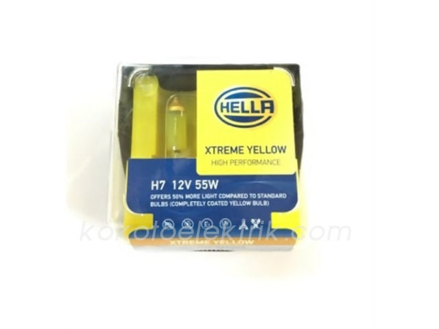 HEL-8GH178555712 12V H7        AMPUL 55W XTREME SARI YELLOW 