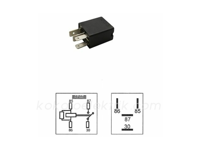 HEL-4RD007814011 ROLE MİKRO 12V 5 FİŞLİ 87A ÇİFT PLATİNLİ 