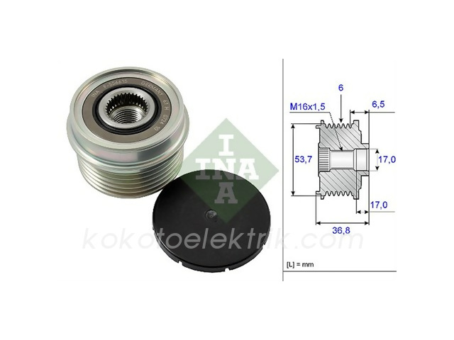 INA-535007410 KASNAK RULMANLI 535007410 RUV57101 F232854   FORD MONDEO VISTEON TİPİ   