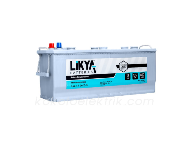 LIKYA-12V135A AKÜ 12V 135A NORMAL     LIKYA                  512X175X195/215 