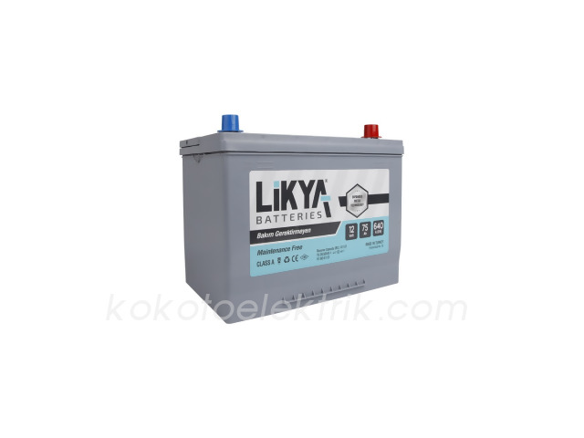 LIKYA-12V75A AKÜ 12V 75A   JAPON   LIKYA 
