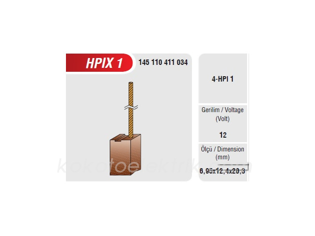 MEGA-HPIX1 DİREKSİYON POMPA KÖMÜRÜ HPIX1 7*12.5*20  