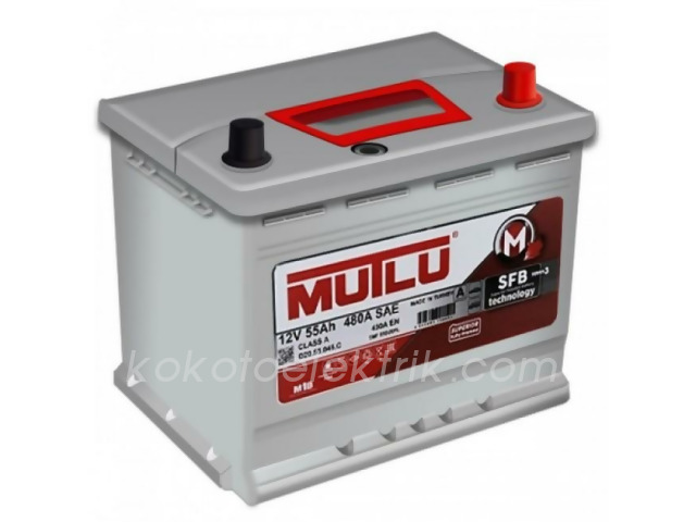 MUT-12V55A AKÜ 12V 55A NORMAL     MUTLU 