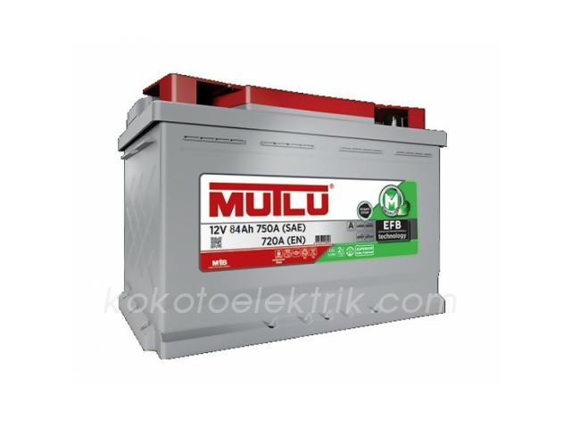 MUT-12V84AEFB AKÜ 12V 84A START STOP      EFB          MUTLU 