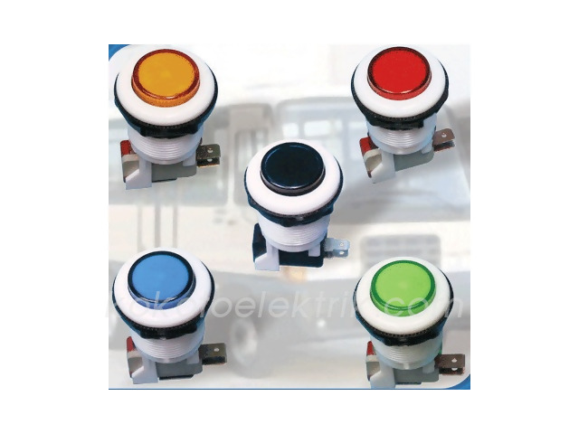 NUREL-B104 HAVALI KAPI BUTONU YUVARLAK SİVİCLİ 