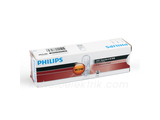 PHIL-13256 24V DİPSİZ  AMPUL 3W  T10                    PHILIPS 