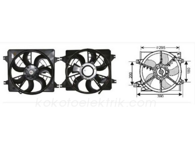 RMK-RFM3020 FAN MOTORU 12V HYUNDAİ ACCENT 99-02 DAVLUMBAZLI 97730 22010 97737 37100 97735 22000 25380 