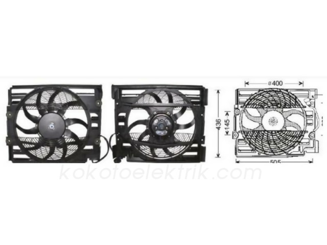 RMK-RFM3620 FAN MOTORU BMW 5 SERI 98-04 KÖMÜRSÜZ 